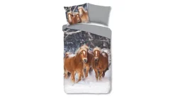 Happy Horses flanel dekbedovertrek