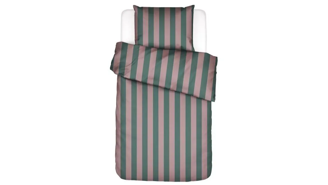 Minte Stripe dekbedovertrek