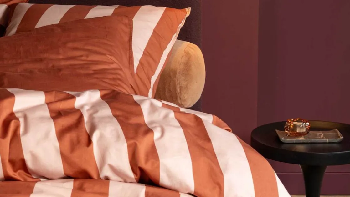 Minte Stripe dekbedovertrek