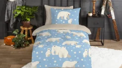 Polar Bear flanel dekbedovertrek