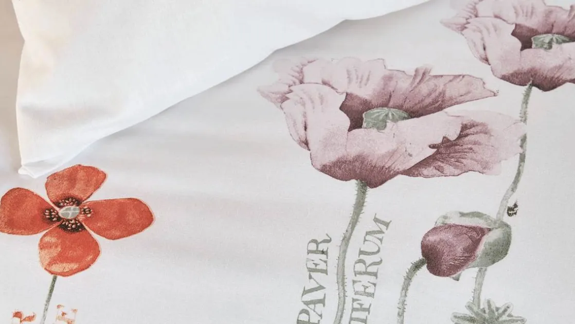 Poppies flanel dekbedovertrek