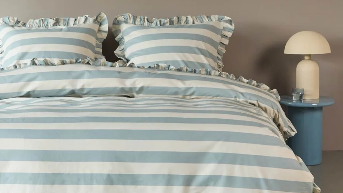 Striped Ruffle dekbedovertrek