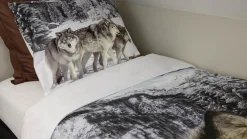 Wolf flanel dekbedovertrek