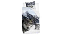 Wolf flanel dekbedovertrek