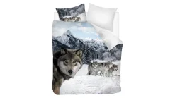 Wolf flanel dekbedovertrek