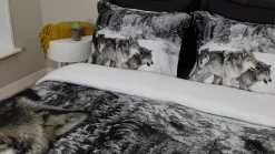 Wolf flanel dekbedovertrek