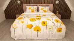 Yellow Poppy flanel dekbedovertrek